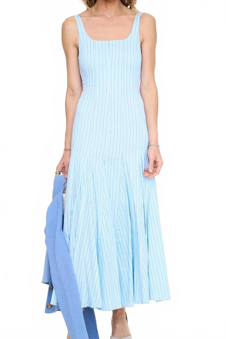 NEW STEVE MADDEN adira pinstripe sundress in blue